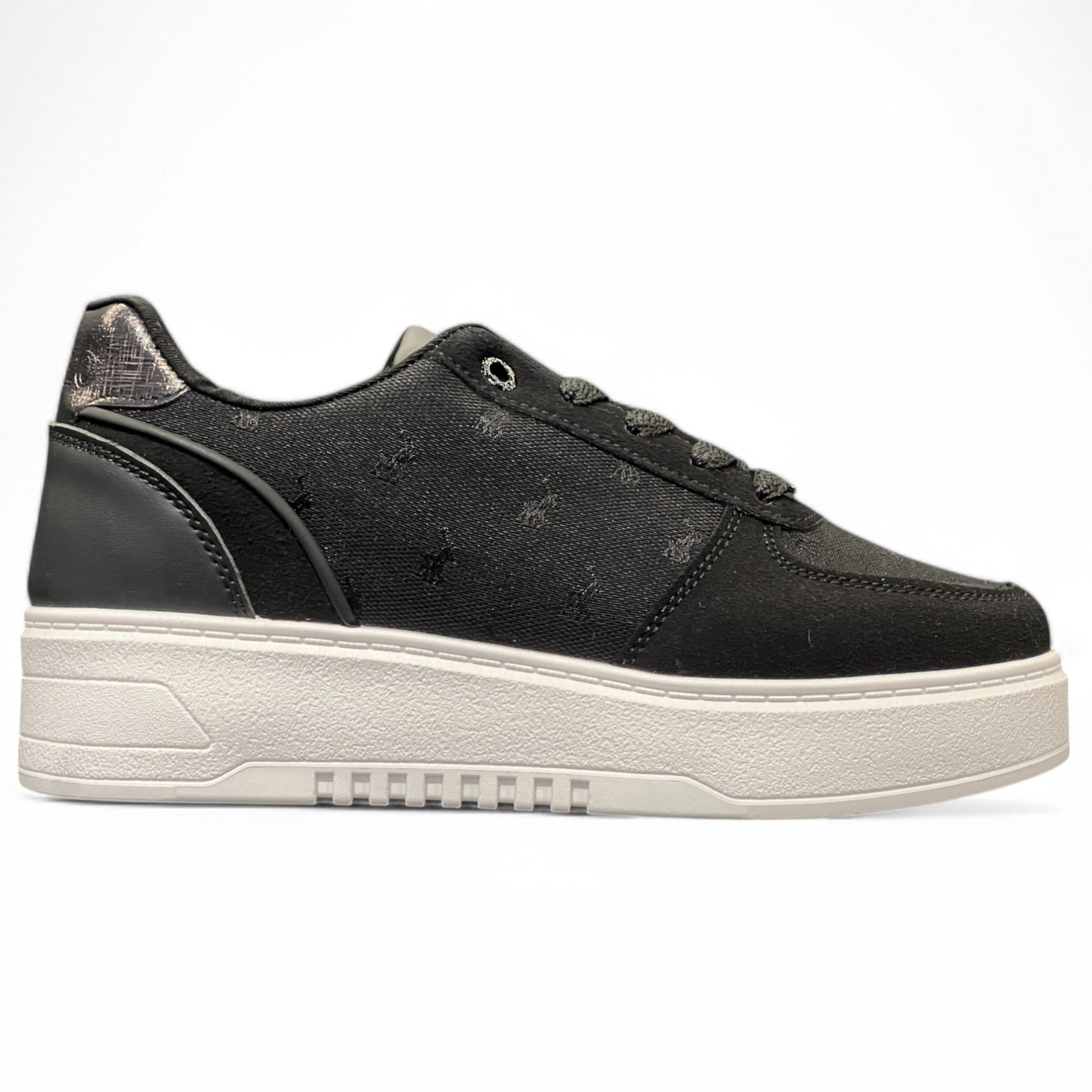 Polo Sneaker Jacquard Platform Black